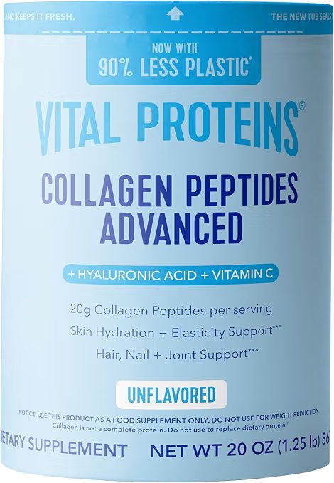 Vital Proteins: péptidos de colágeno con ácido hialurónico y vitamina C